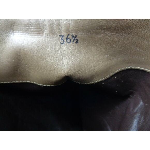 HOGAN WMNs EUR 36.5 US 6.5M 7M Taupe suede leather Pull on Riding Boots ITALY - Picture 6 of 9